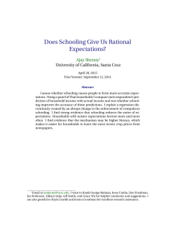 Does Schooling Give Us Rational Expectations?
