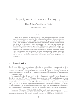Majority rule in the absence of a majority