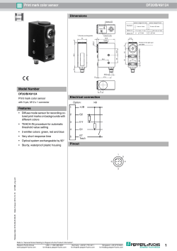 1 Print mark color sensor DF20/B/49/124