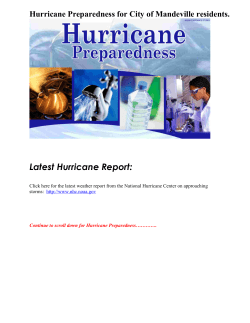 Hurricane Preparedness - The City of Mandeville