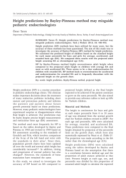 Full Text:PDF - The Turkish Journal of Pediatrics