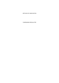 Articles of association for a private company limited by guarantee