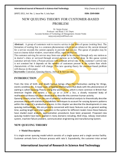 new queuing theory for customer-based problem