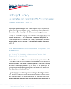 Birthright Lunacy - Center for American Progress