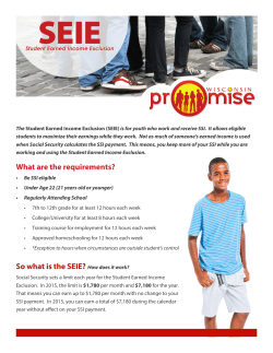 Student Earned Income Exclusion