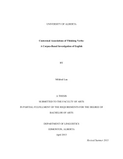 Contextual Associations of Thinking Verbs (revised summer