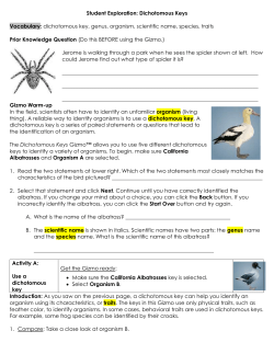 Dichotomous Keys