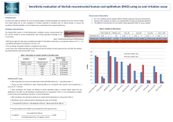 Sensitivity evaluation of Sterlab reconstructed human oral epithelium