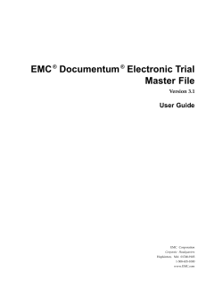 EMC Documentum Electronic Trial Master File 3.1 User Guide
