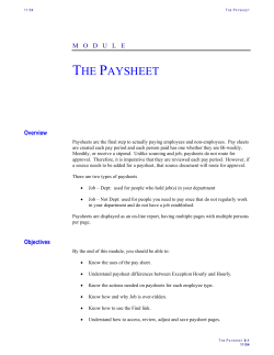 The Paysheet