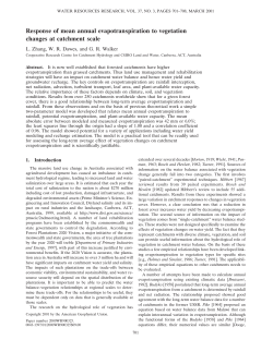 Response of mean annual evapotranspiration to - e