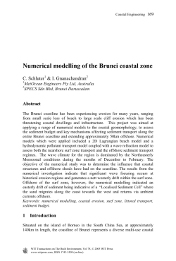 Numerical modelling of the Brunei coastal zone