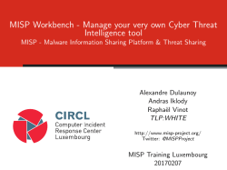 MISP Workbench