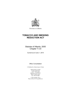TOBACCO AND SMOKING REDUCTION ACT