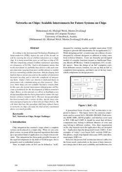 Networks on Chips - University of Utah School of Computing