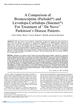 and Levodopa-Carbidopa (Sinemet&reg;)
