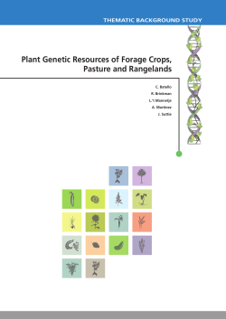 Plant Genetic Resources of Forage Crops, Pasture and Rangelands