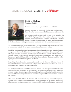 Administrative Biographies - America`s Automotive Trust