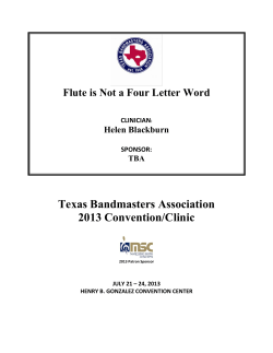 Texas Bandmasters Association 2013 Convention/Clinic