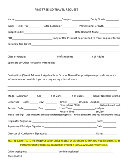 PINE TREE ISD TRAVEL REQUEST