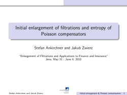 Initial enlargement of filtrations and entropy of Poisson compensators