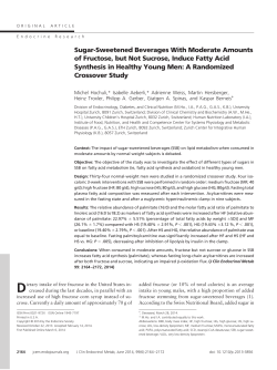 Sugar-Sweetened Beverages With Moderate