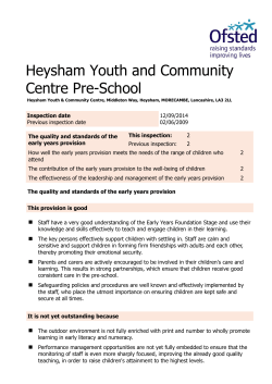 Heysham Youth and Community Centre Pre