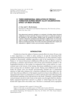 THREE-DIMENSIONAL SIMULATION OF FRECKLE FORMATION