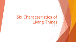 Six Characteristics of Life