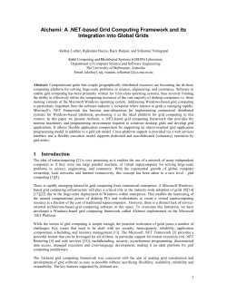 Alchemi: A .NET-based Grid Computing Framework and its