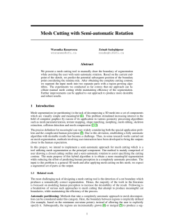Mesh Cutting with Semi-automatic Rotation