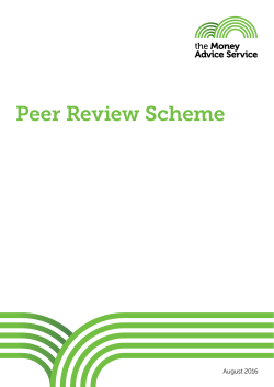 Peer Review Scheme - Recognising Excellence