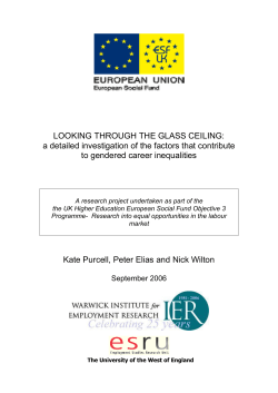 LOOKING THROUGH THE GLASS CEILING