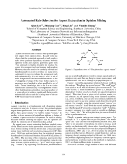 Automated Rule Selection for Aspect Extraction in Opinion