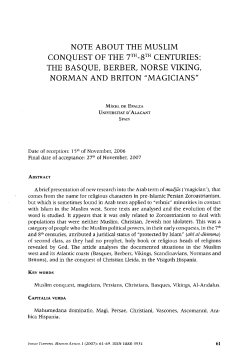 NOTE ABOUT THE MUSLIM CONQUEST OF THE 7TH-8TH