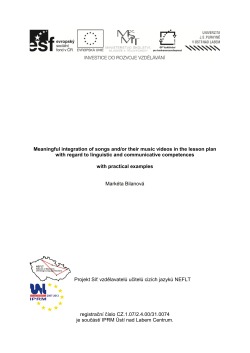 Meaningful integration of songs and/or their music videos in