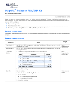 MagMAX&trade; Pathogen RNA/DNA Kit for whole blood samples Quick