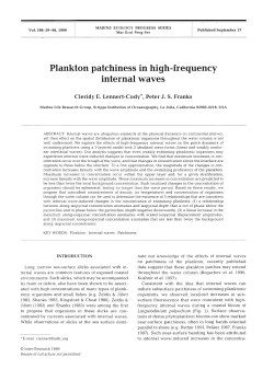 Plankton patchiness in high-frequency internal waves