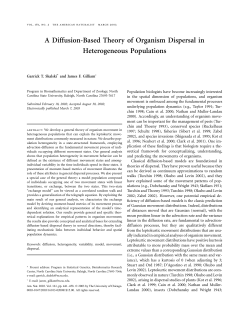 A Diffusion-Based Theory of Organism Dispersal in Heterogeneous