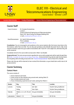 Electrical and Telecommunications Engineering