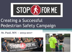 St. Paul Pedestrian Safety - Minnesota Toward Zero Deaths