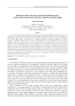 Improvement of helicopter performance using self