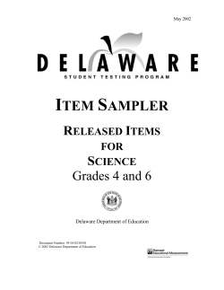 item sampler - Delaware Department of Education