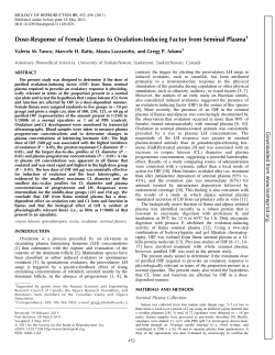 Dose-Response of Female Llamas to Ovulation
