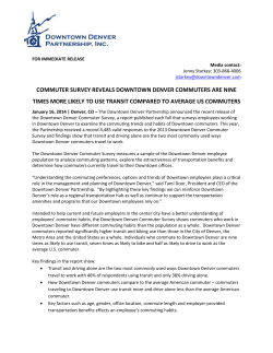 commuter survey reveals downtown denver commuters are nine