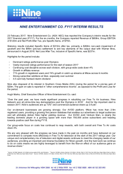 Interim Result - Nine Entertainment