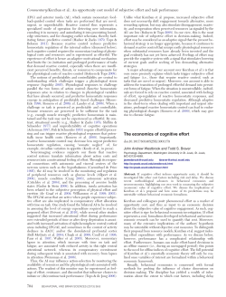 The economics of cognitive effort