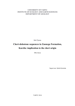 Chert-dolostone sequences in Zaonega Formation, Karelia