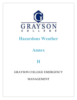 Hazardous Weather Annex H