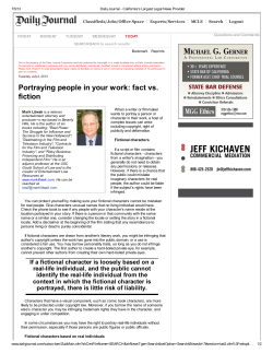 Portraying people in your work: fact vs. fiction